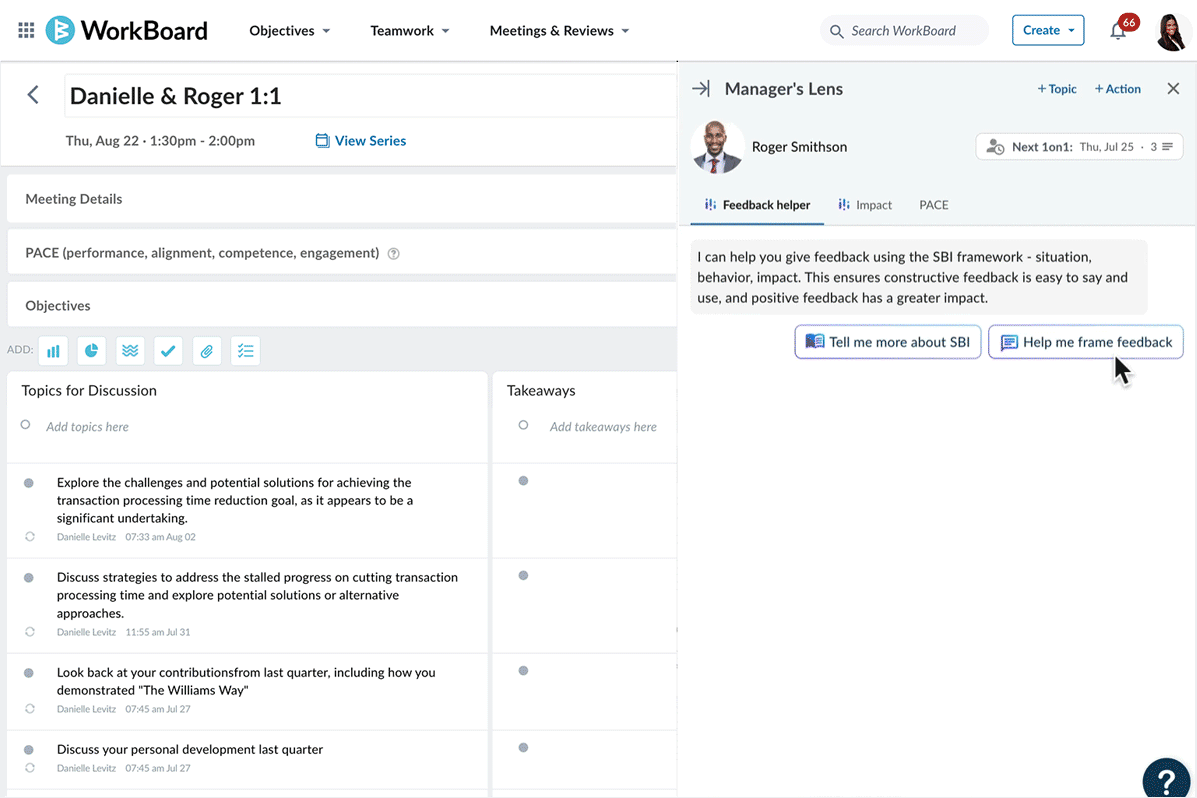 Provide meaningful feedback and understand impact of individual performance with a data driven performance review process