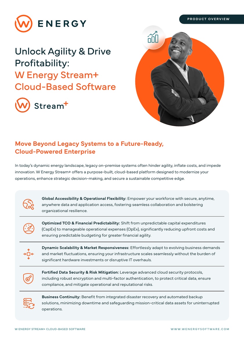 Transform Energy Operations with W Energy Stream+