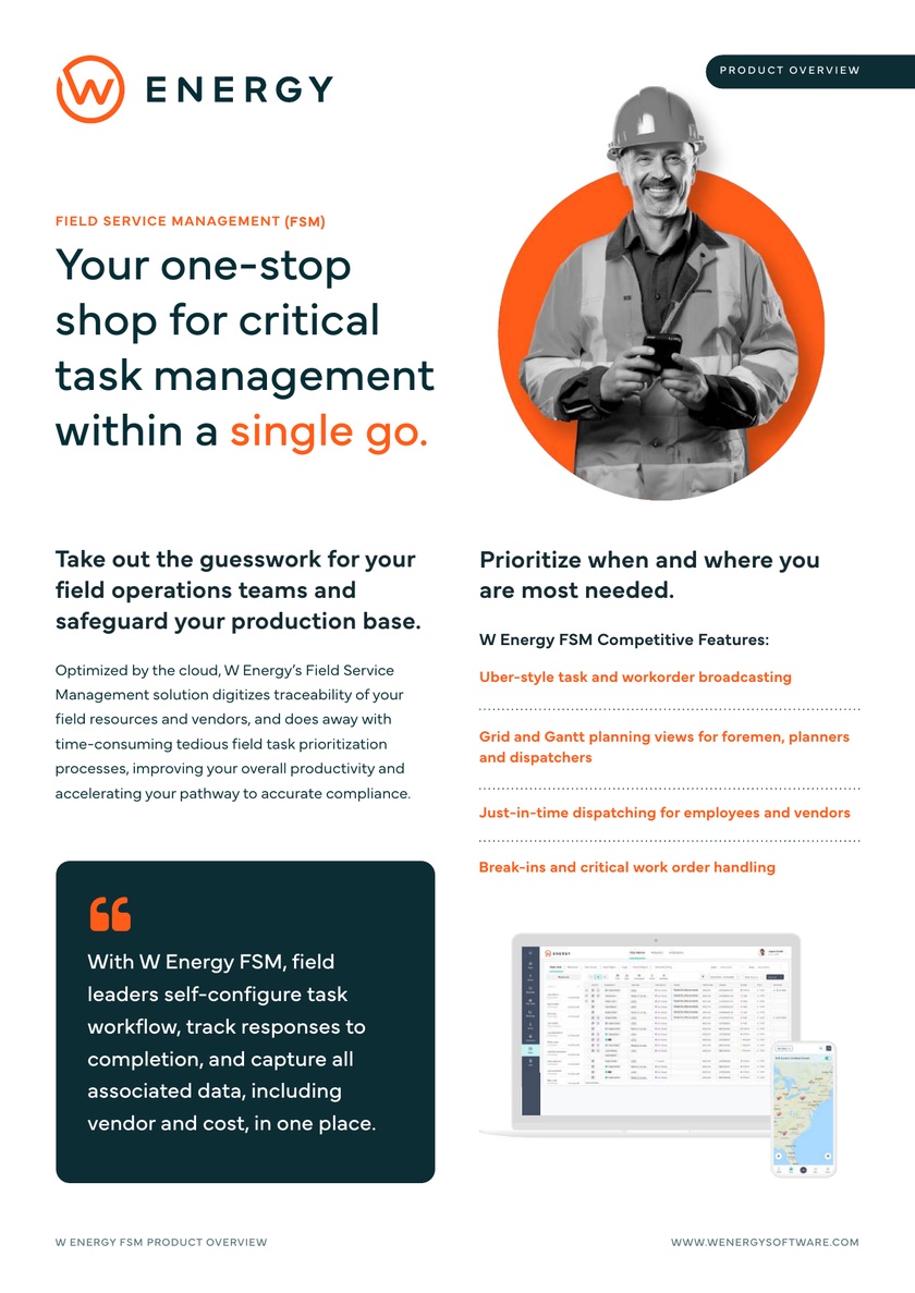 Revolutionize Field Service with W Energy FSM