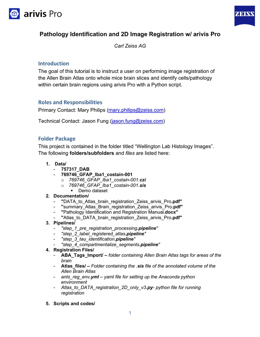 Protocol: Brain Atlas Registration